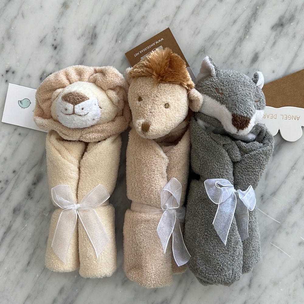 New Angel Dear Baby Blanket Lovie Lion Hedgehog Grey Fox